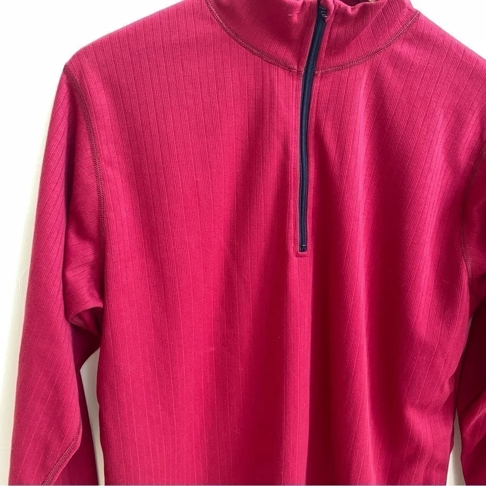 Polarmax Red 1/4 Zip Pullover Mock Neck Womens Size XL Pullover Acclimate Dry